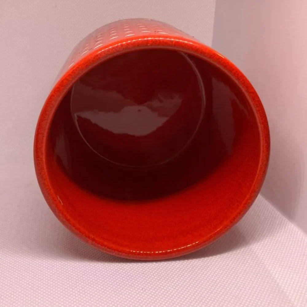 Vintage Rare Waechtersbach West Germany Red Ceramic‎ Heart Jar With Cork Lid